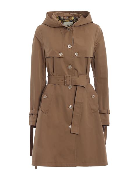 Cotton Blend Trench Jacket in Beige 